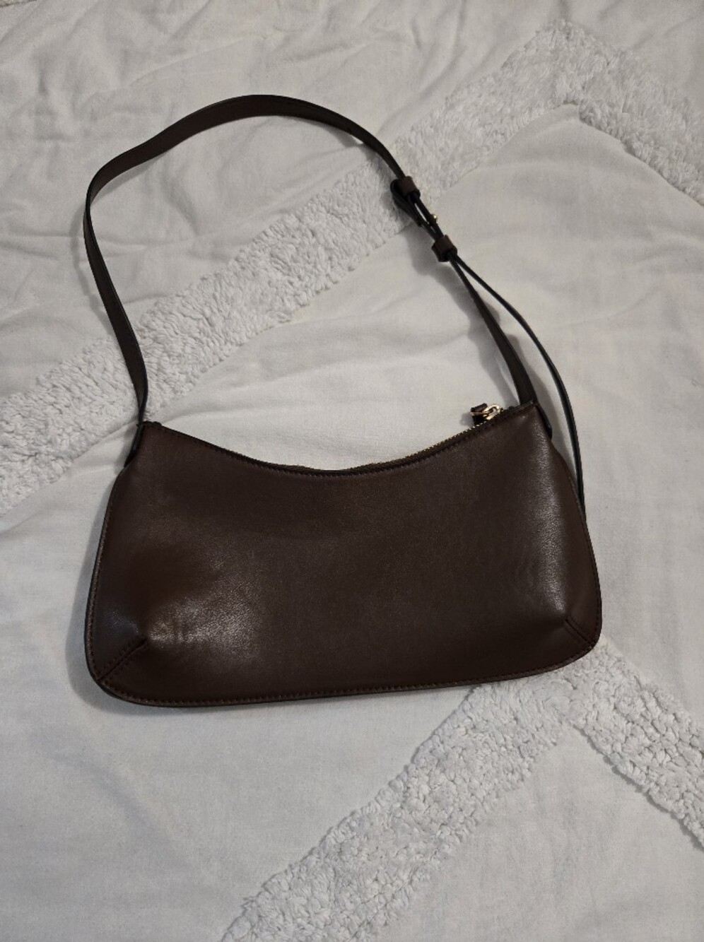 H&M Chocolate Brown Leather Shoulder Bag - Picture 2 of 6